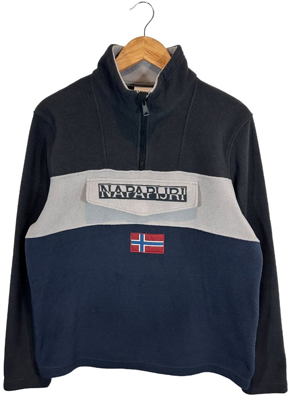 Napapijri Fleece Pullover 1/4 Zip Jumper Size M